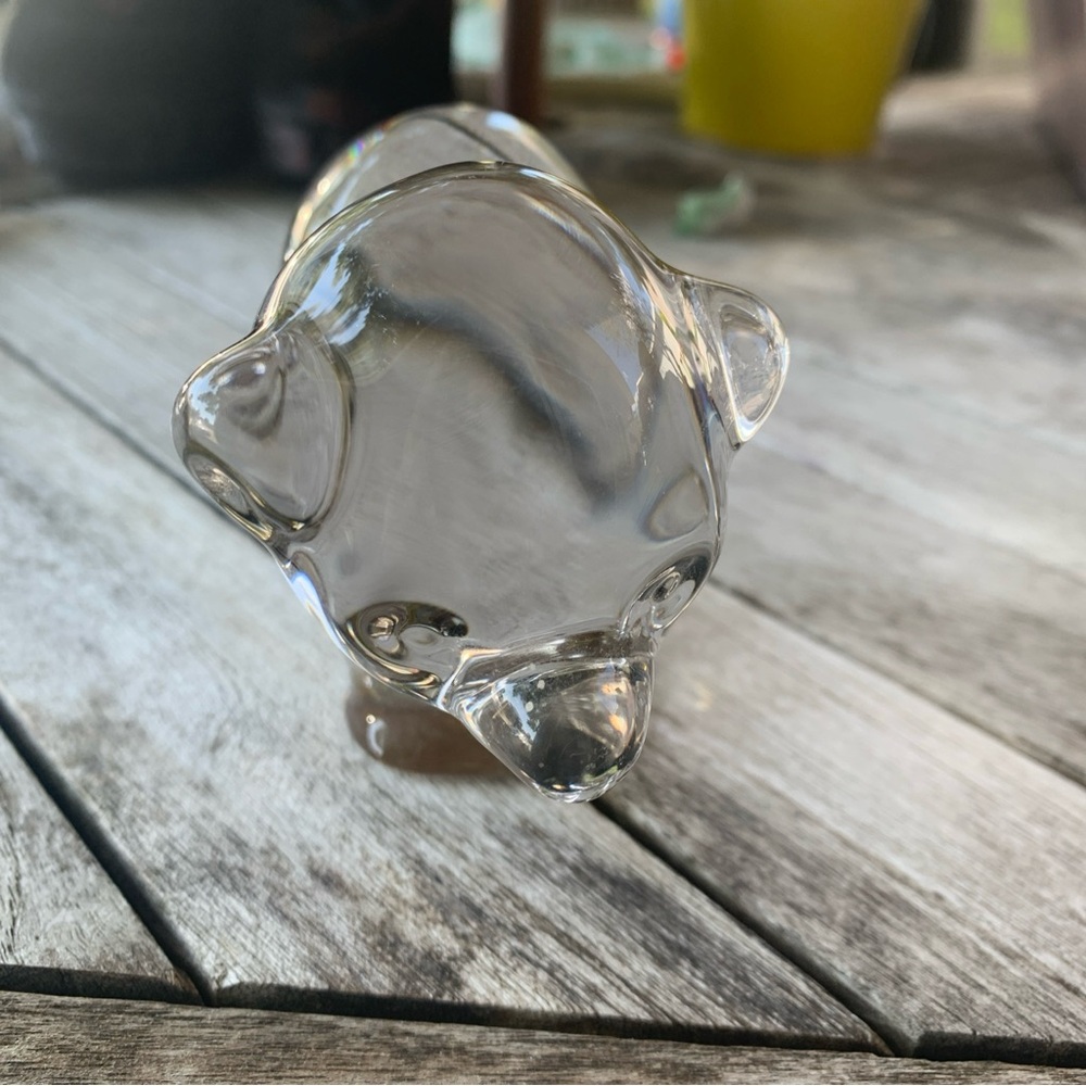 Crystal Clear Cub Paper Weight